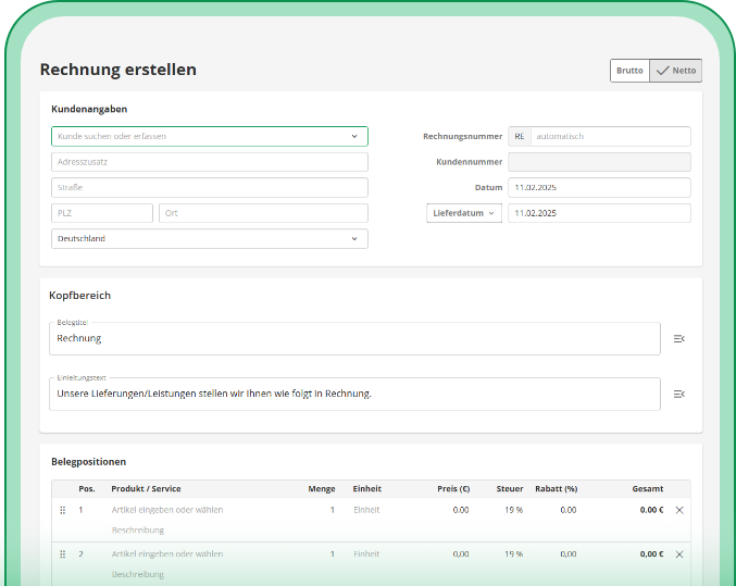 e-rechnung erstellen
